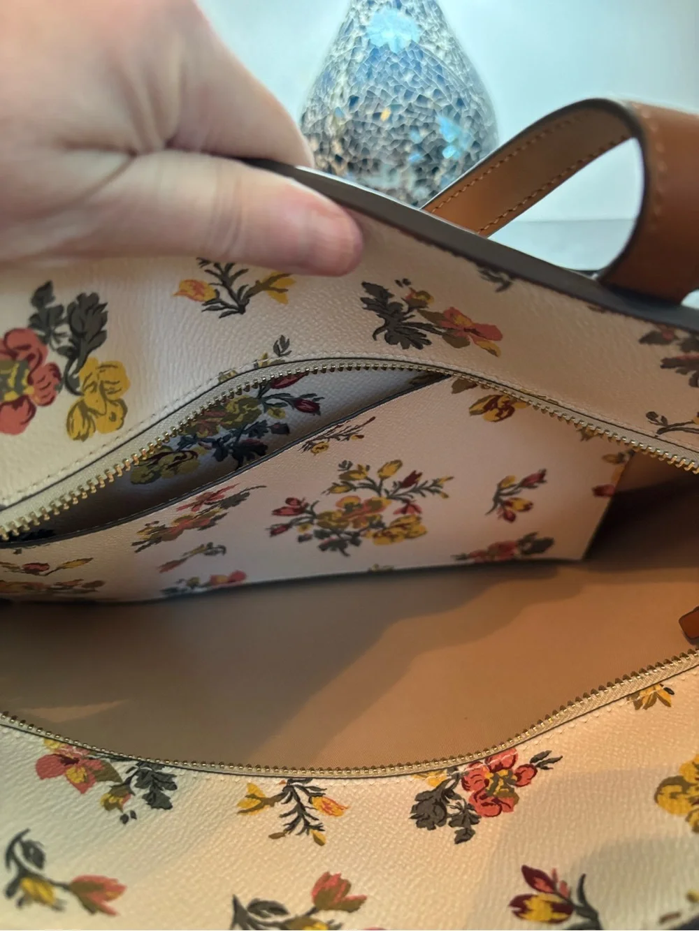 Authentic Rare Tory Burch Kerrington Small Rose Floral Tote Bag– EUC